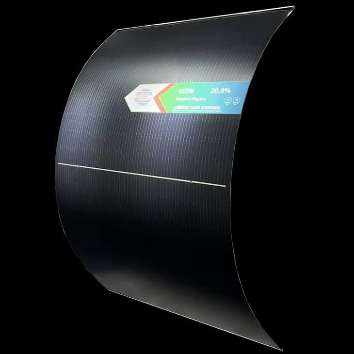 BIPV Self-Cleaning Flexible Solar Panel